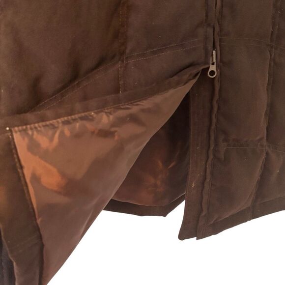 L.L. Bean Long Puffer Goose Down Coat Women’s chocolate Brown Winter L - Picture 4 of 13